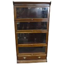 Four-height sectional bookcase, Globe Wernicke style,