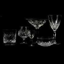 Large collection of table glassware