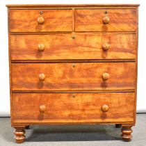 Victorian walnut chest of drawers,