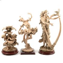 Three large Guiseppe Armani figurines