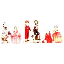 Small collection of Royal Worcester, Royal Doulton, and other figurines.
