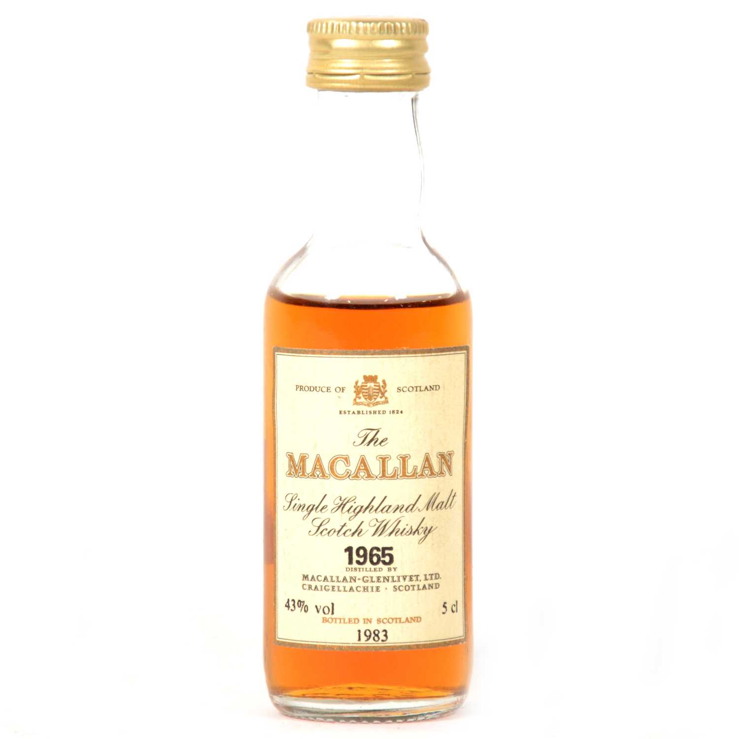 Macallan 1965, single Speyside malt whisky miniature