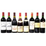Eight assorted French vintage wines