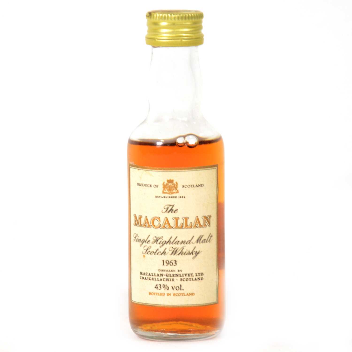 Macallan 1963, single Speyside malt whisky miniature