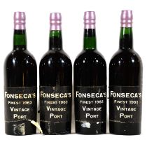 Fonseca 1963 vintage port - 4 bottles