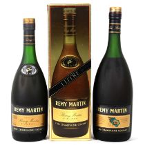 Remy Martin VSOP fine champagne cognac, two bottles