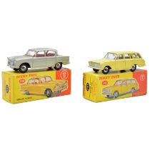 Dinky Toys models, two including 141 Vauxhall Victor Estate car; 145 Singer Vogue, both boxed.