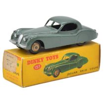Dinky Toys die-cast model 157 Jaguar XK120 Coupe, sage green body
