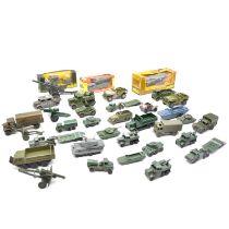 Thirty-five die-cast model military vehicles
