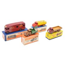 Dinky Toys models, four including 581 Horse Box 'British Railways' etc