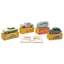 Four Dinky Toys models, including 162 Ford Zephyr Saloon etc