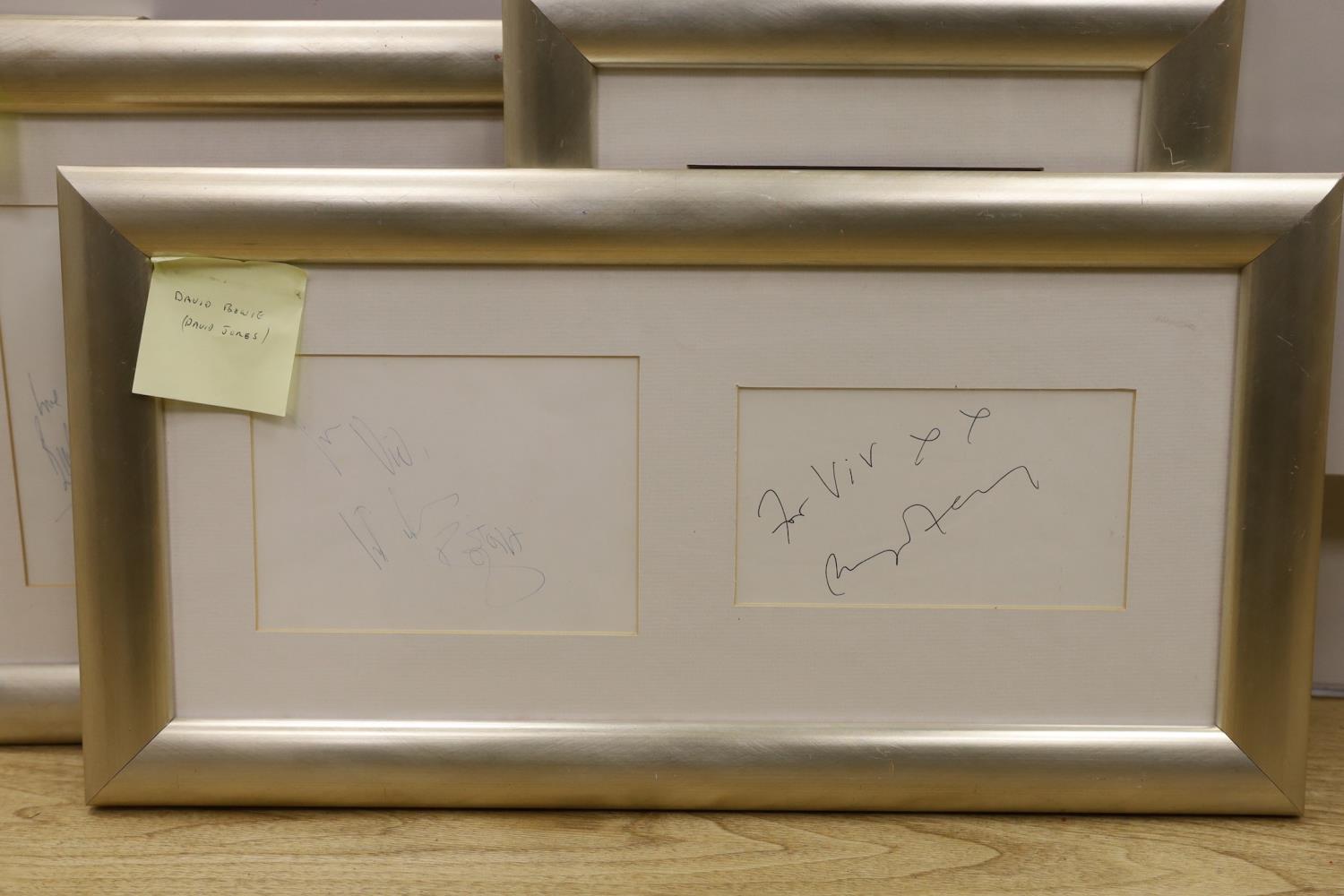 A collection of mostly framed autographs to include an event card from Elton John, 25 March 1994 - Image 2 of 6