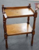 The upper part of a Victorian mahogany whatnot with galleried top, width 59cm, depth 39cm, height