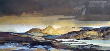 Tom Shanks, (Scottish, 1921-2020), ink and watercolour, 'Loch Laidon, Rannoch', signed and dated '