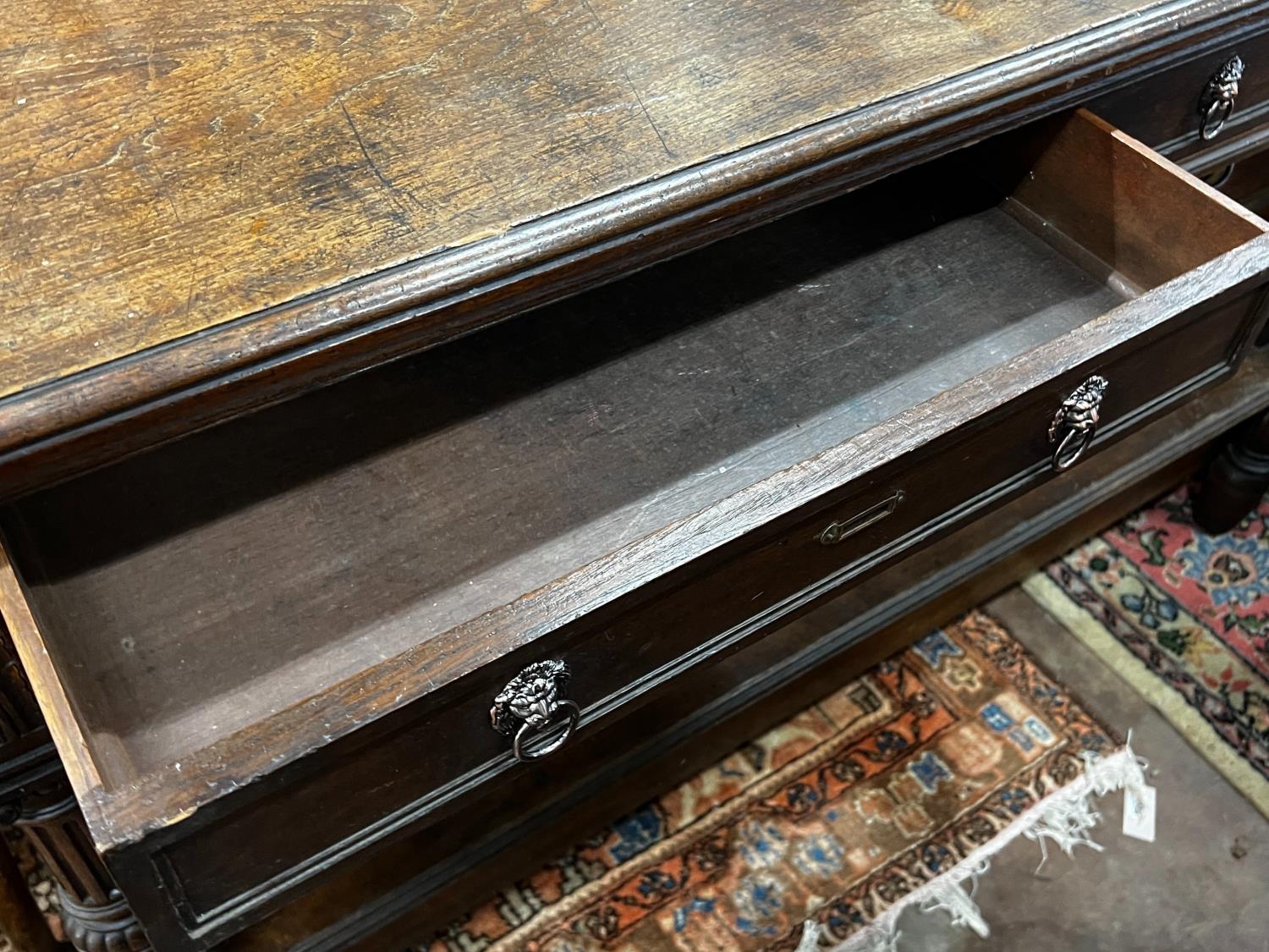 A 19th century French oak and pine commode, length 154cm, depth 66cm, height 97cm - Image 4 of 4