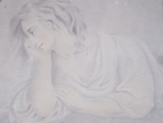 Style of Francesco Bartolozzi RA (Italian, 1727-1815), pencil and watercolour, Portrait of a young