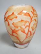 A Kosta Boda Olle Brozén studio glass vase signed, numbered 7040320 16cm.