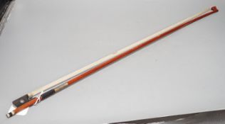 An R. Paesold, Germany violin bow with ivory veneered tip, 74cm Ivory submission reference: