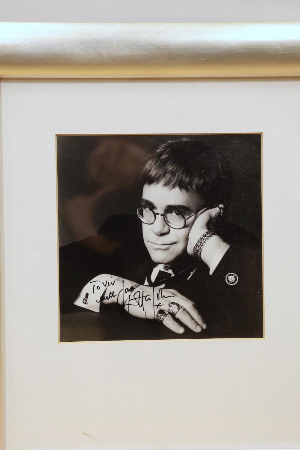 A collection of mostly framed autographs to include an event card from Elton John, 25 March 1994 - Image 3 of 6