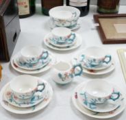 A part tea set c.1880 by E J D Bodley