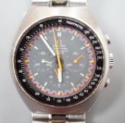 A gentleman's early 1970's stainless steel Omega Speedmaster Professional Mark II chronograph