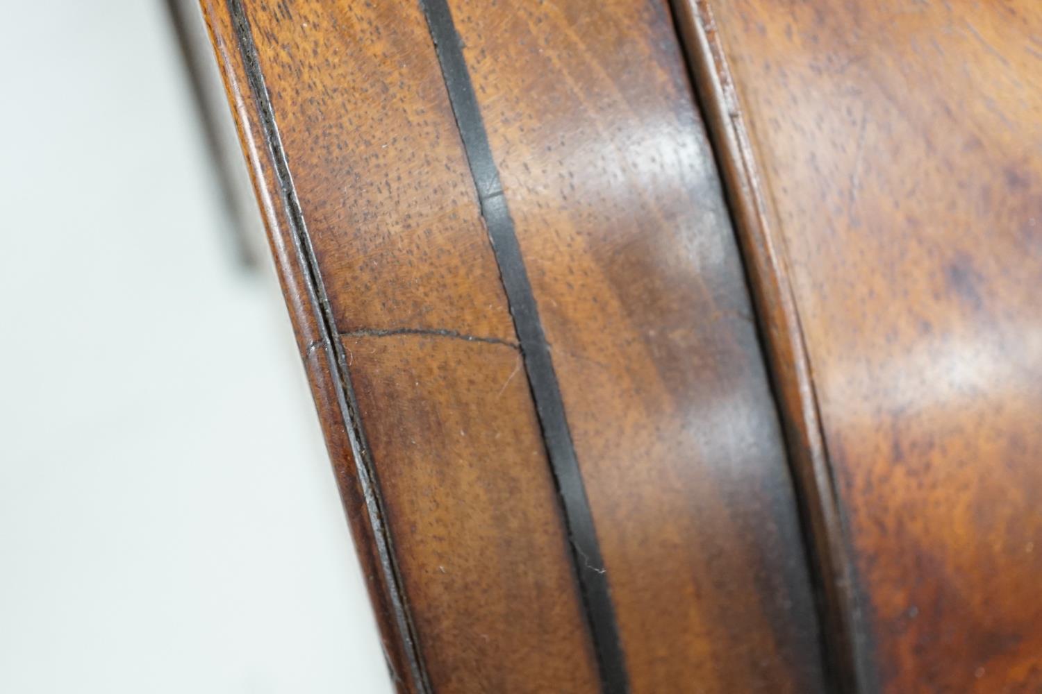 A 19th century single fusee mahogany wall clock, 60cms high, - Image 5 of 5