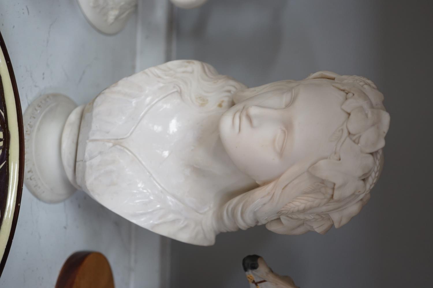 Mixed ceramics to include Copeland Parian Ophelia (a.f.) studio pottery, storage bottles, also to - Image 7 of 7