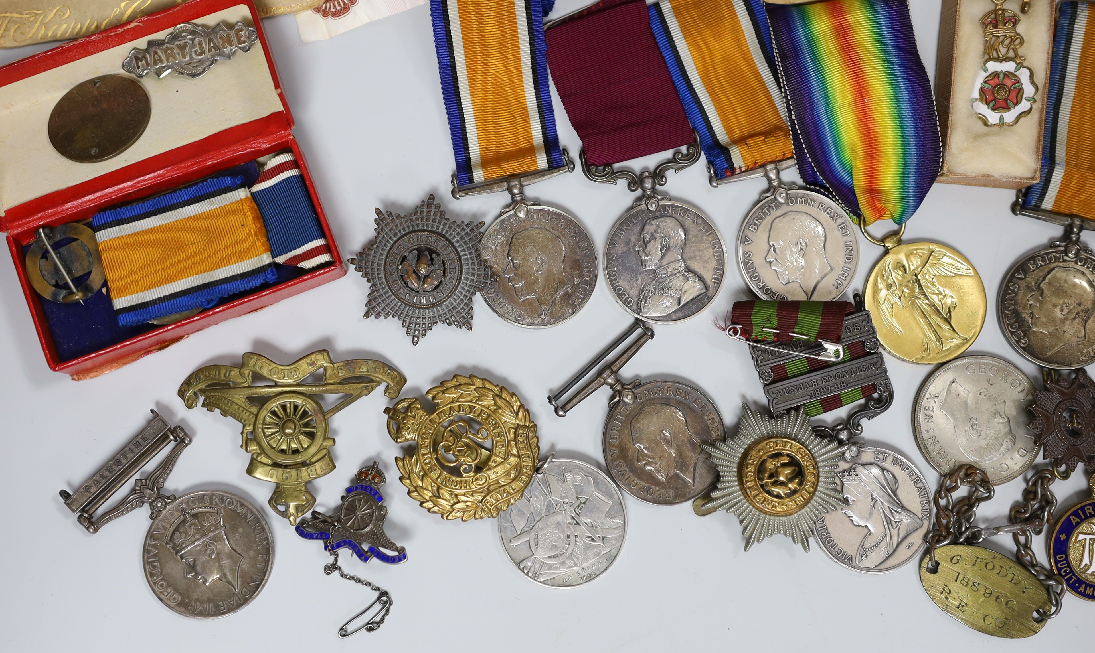 An India campaign medal and a long service and good conduct medal both awarded to 4838 PTE W.J. - Image 2 of 6