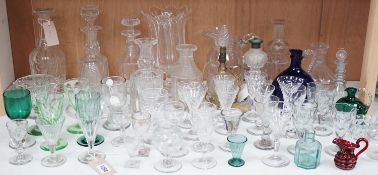 A mixed collection of 18th and 19th century glassware,
