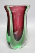 A Murano art glass vase, 30cm high