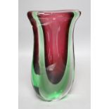 A Murano art glass vase, 30cm high