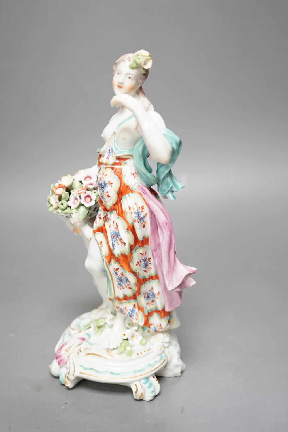 A Derby group emblematic of Spring, c.1770, 23cm high - Image 2 of 7