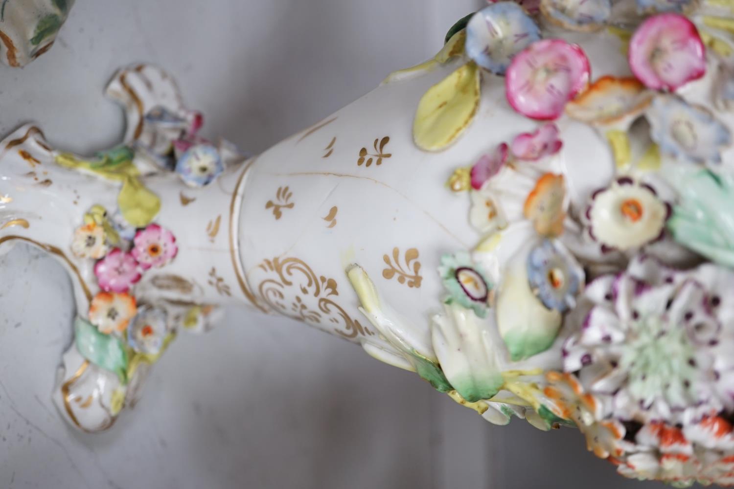 A set of three Victorian Coalbrookdale type vases, a Continental Three Graces group and sundry - Image 10 of 12