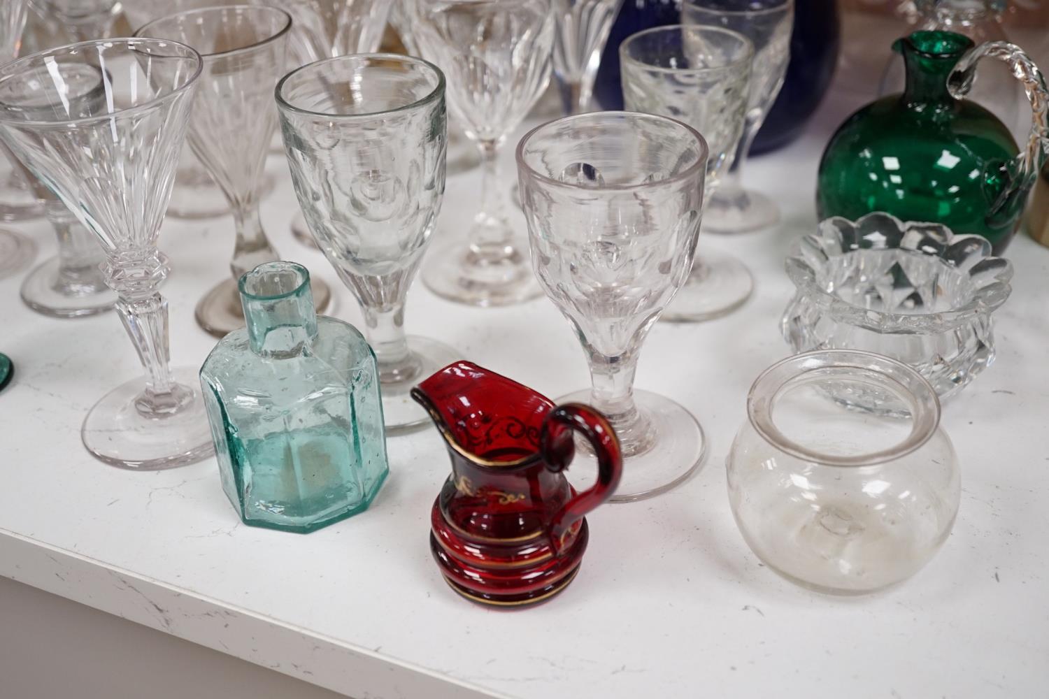 A mixed collection of 18th and 19th century glassware, - Image 2 of 10