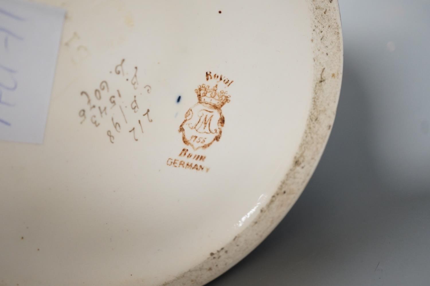 A Royal Bonn pottery vase signed A. Winkner Nach Meissonier, 34cm - Image 5 of 5