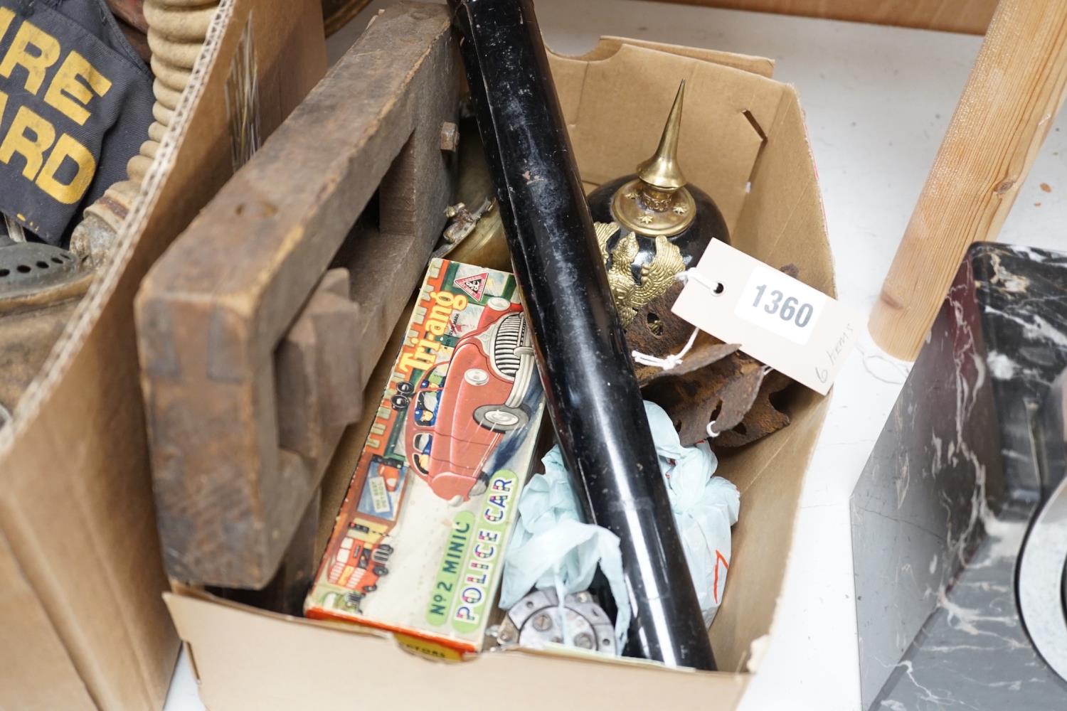 Wartime: a collection of military items and a boxed Triang Minic No. 2 Police car - Image 3 of 6