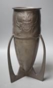 A Liberty Tudric pewter vase, No. 0927, 29cm