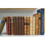 ° ° A small quantity of leather bound books,