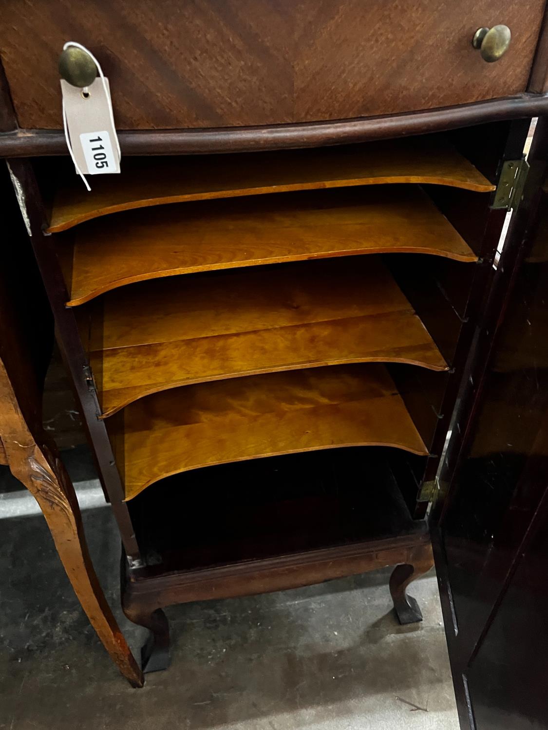 An early 20th century French mahogany music cabinet, width 53cm, depth 43cm, height 108cm - Image 2 of 2