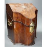 A converted George III mahogany knife box / country house post box, height 36cm