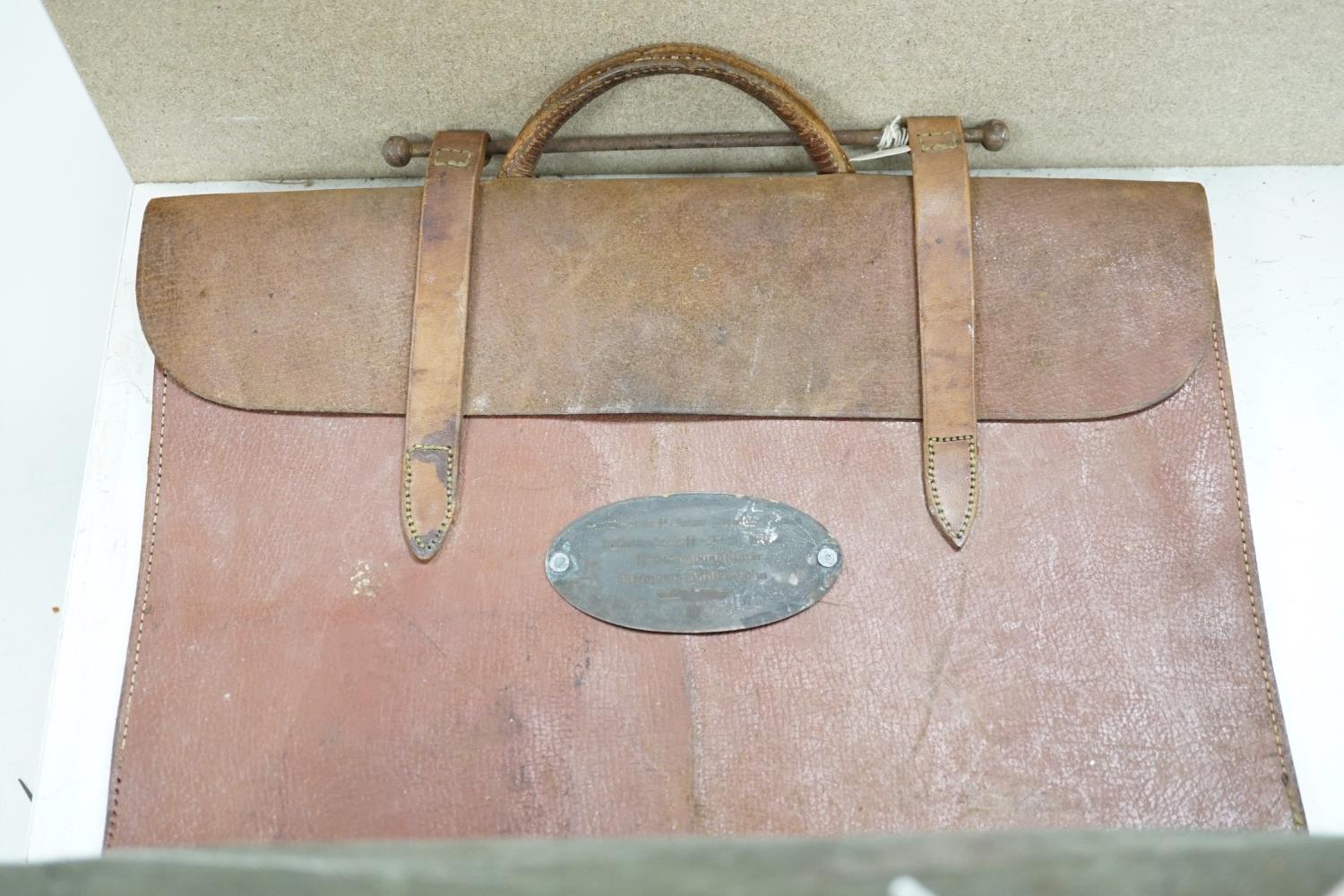 A satchel with George the VI monogram, a German Third Reich style satchel, a quantity of wartime - Image 4 of 5