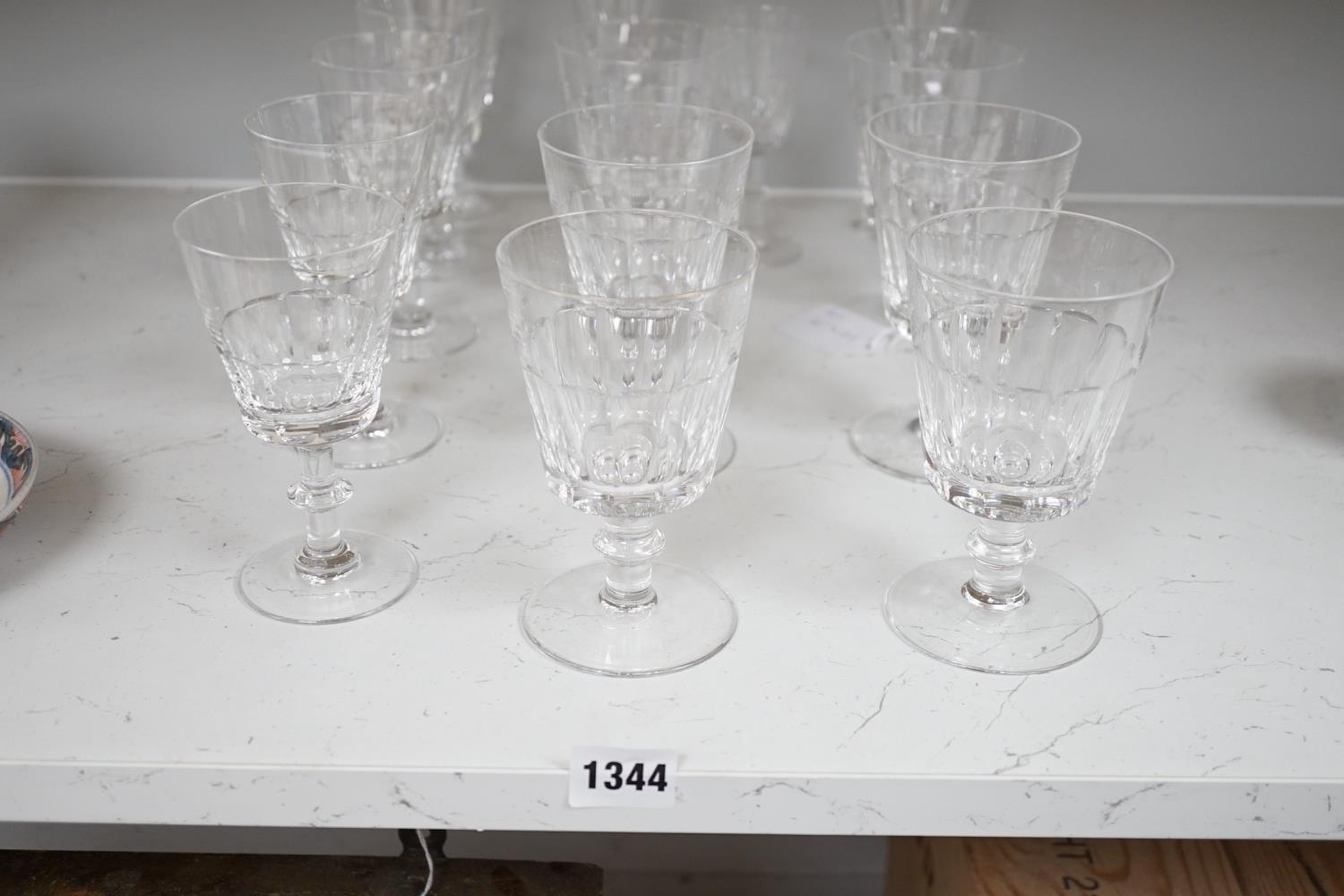 A set of nine cut drinking glasses, five similar glasses and three others - Image 2 of 4