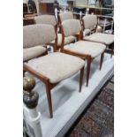 A set of six Eric Buck Danish upholstered dining chairs