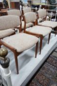 A set of six Eric Buck Danish upholstered dining chairs