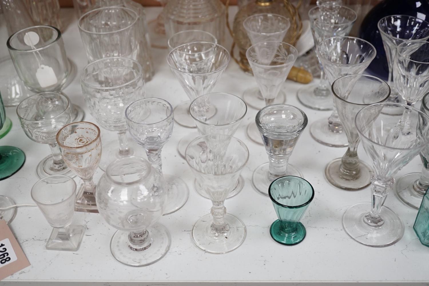 A mixed collection of 18th and 19th century glassware, - Image 6 of 10