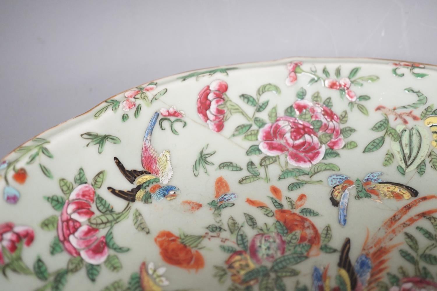 Assorted Chinese Canton decorated famille rose plates, 19th century, largest 27.5cm - Image 8 of 9