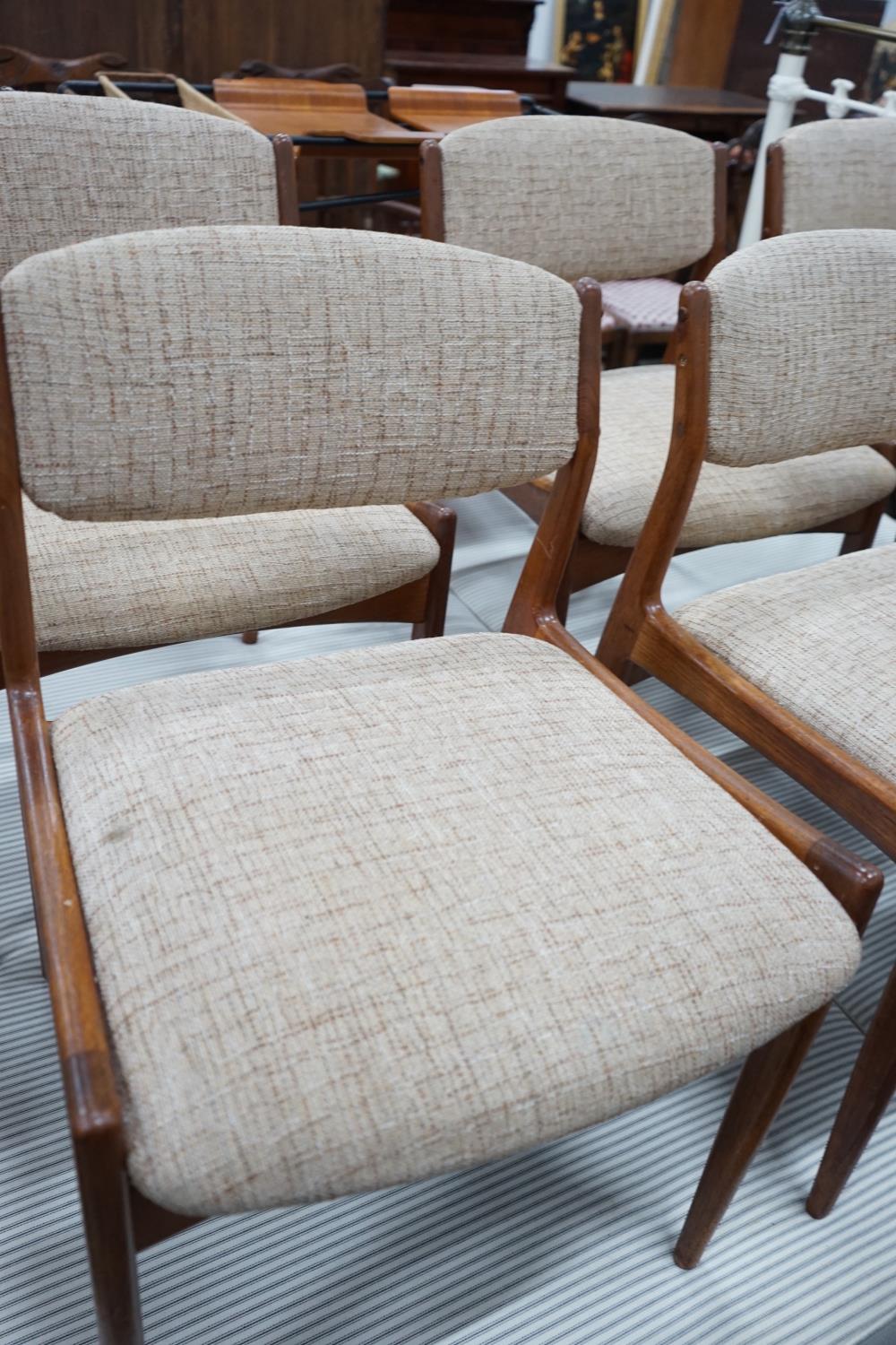 A set of six Eric Buck Danish upholstered dining chairs - Image 2 of 3