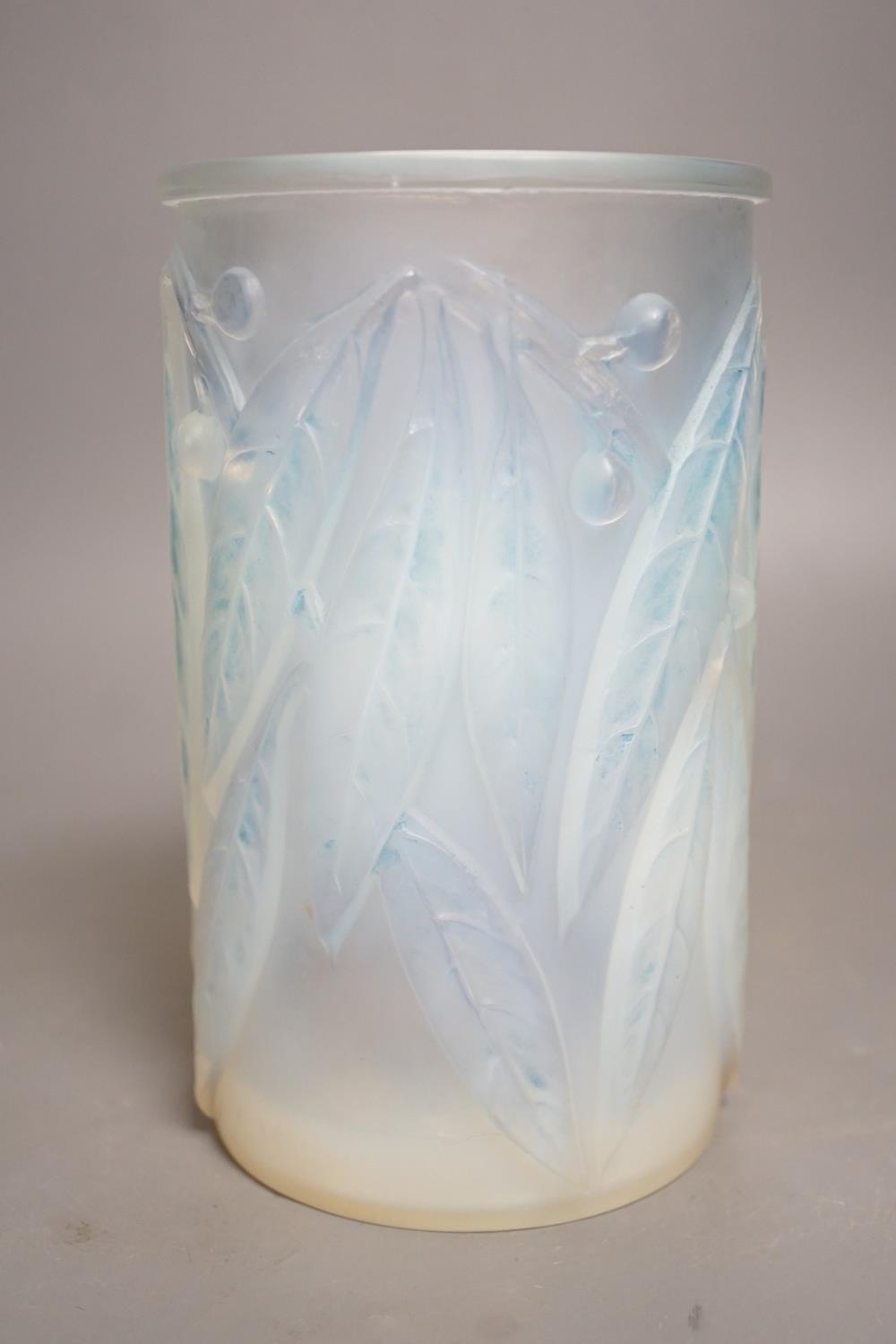 A Lalique opalescent glass vase signed in the mould and numbered to the base 18cm. - Image 3 of 4