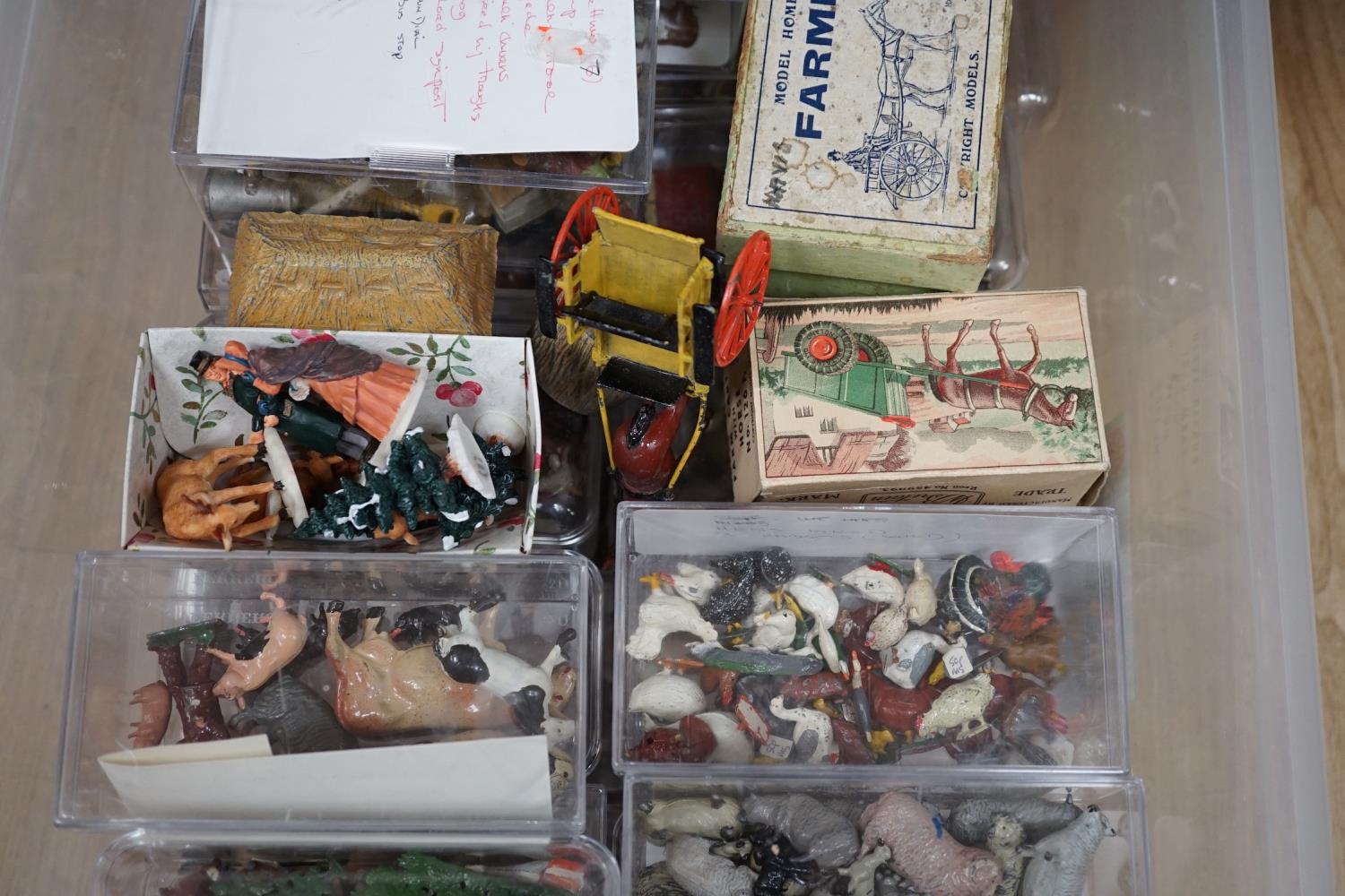 A large childhood collection of hollowcast lead toys, various makers, pre-war and later, including - Image 3 of 4