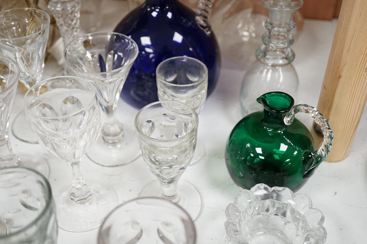 A mixed collection of 18th and 19th century glassware, - Image 3 of 10